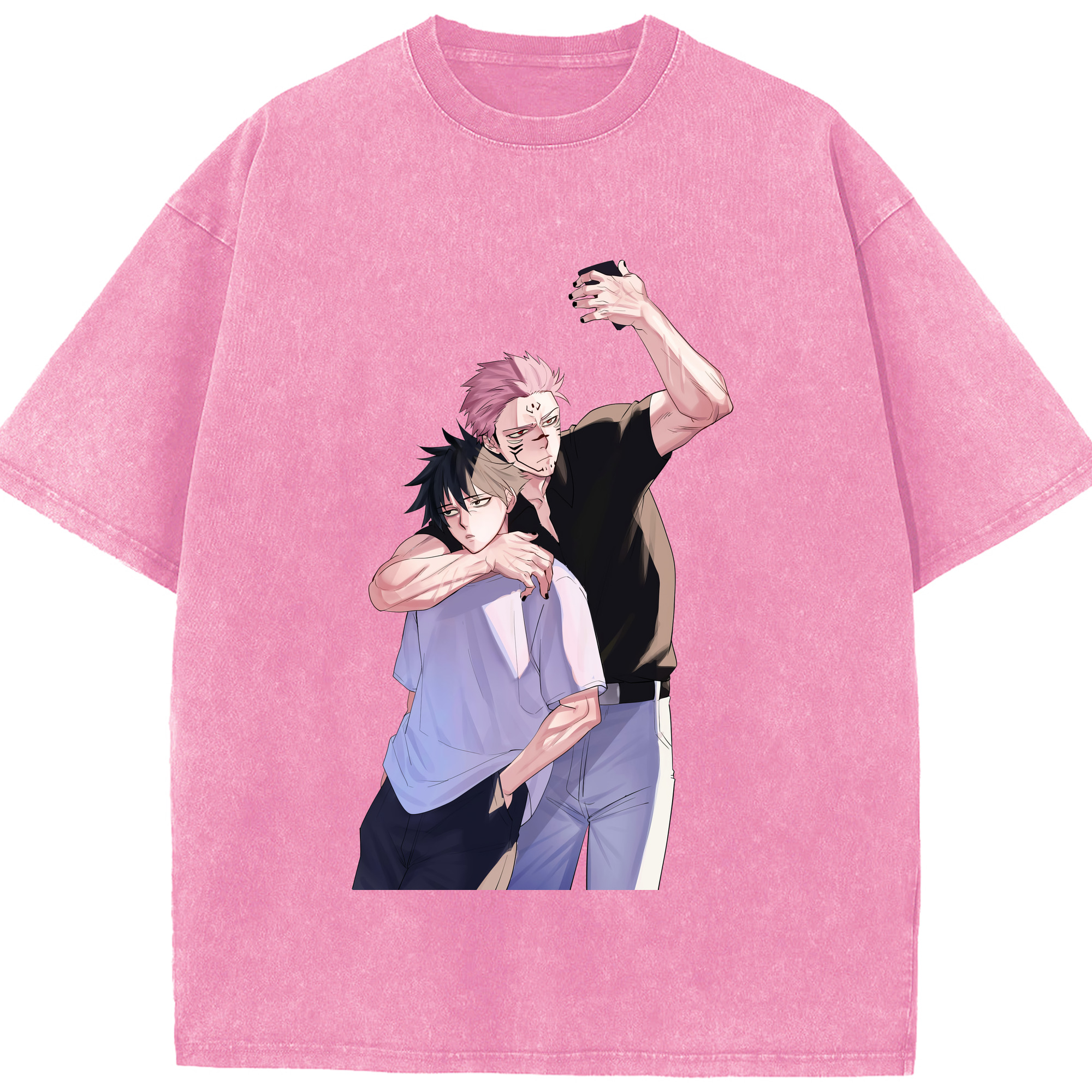 （画像用） 呪術廻戦 Jujutsu Kaisen 綿100% ヴィンテージ風 半袖Tシャツ（フロントプリント）